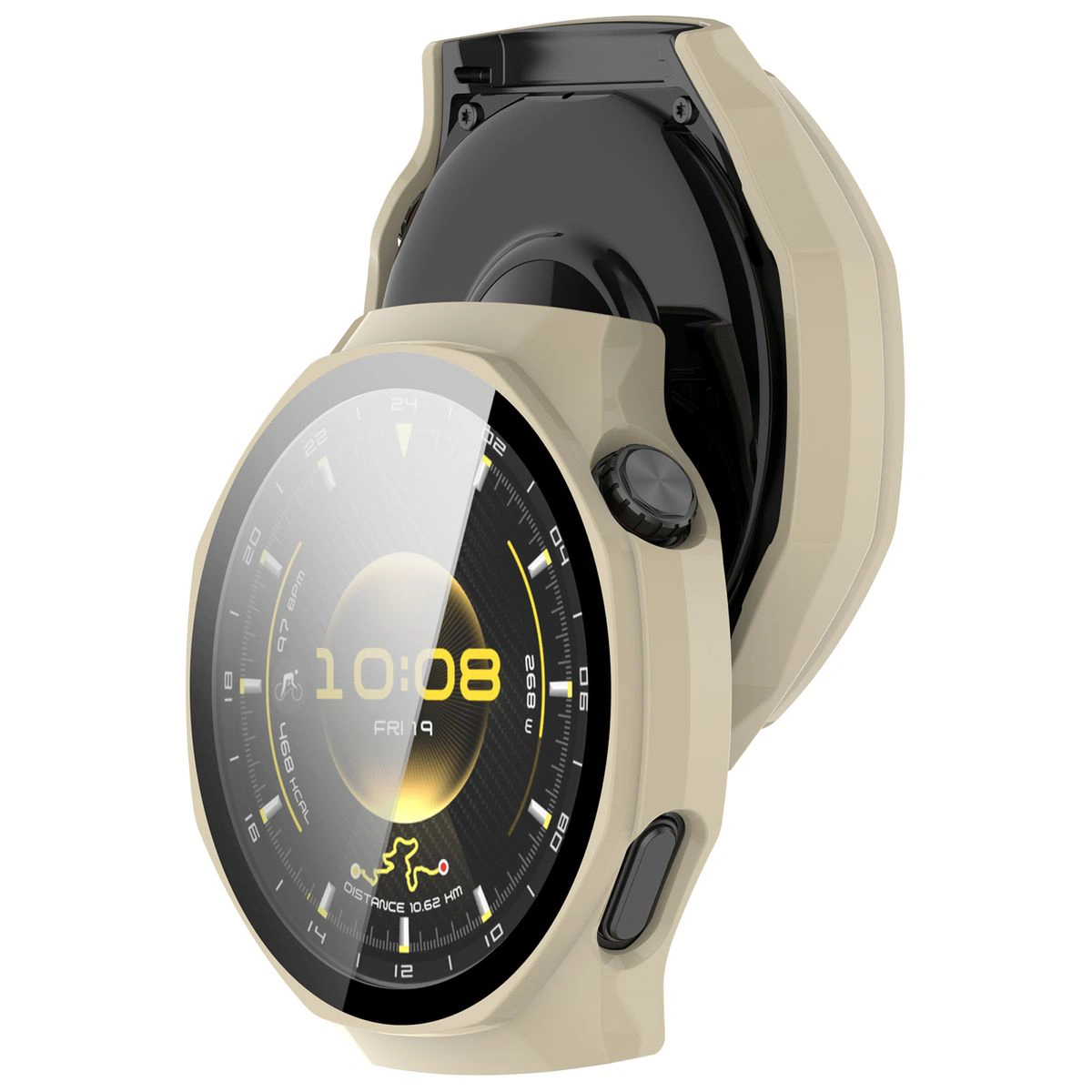 Etui z wbudowanym szkłem Bizon Case Watch Adamo do Huawei Watch GT6 Pro 46 mm